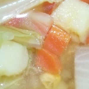 食べきり♪野菜ミックスのコンソメスープ